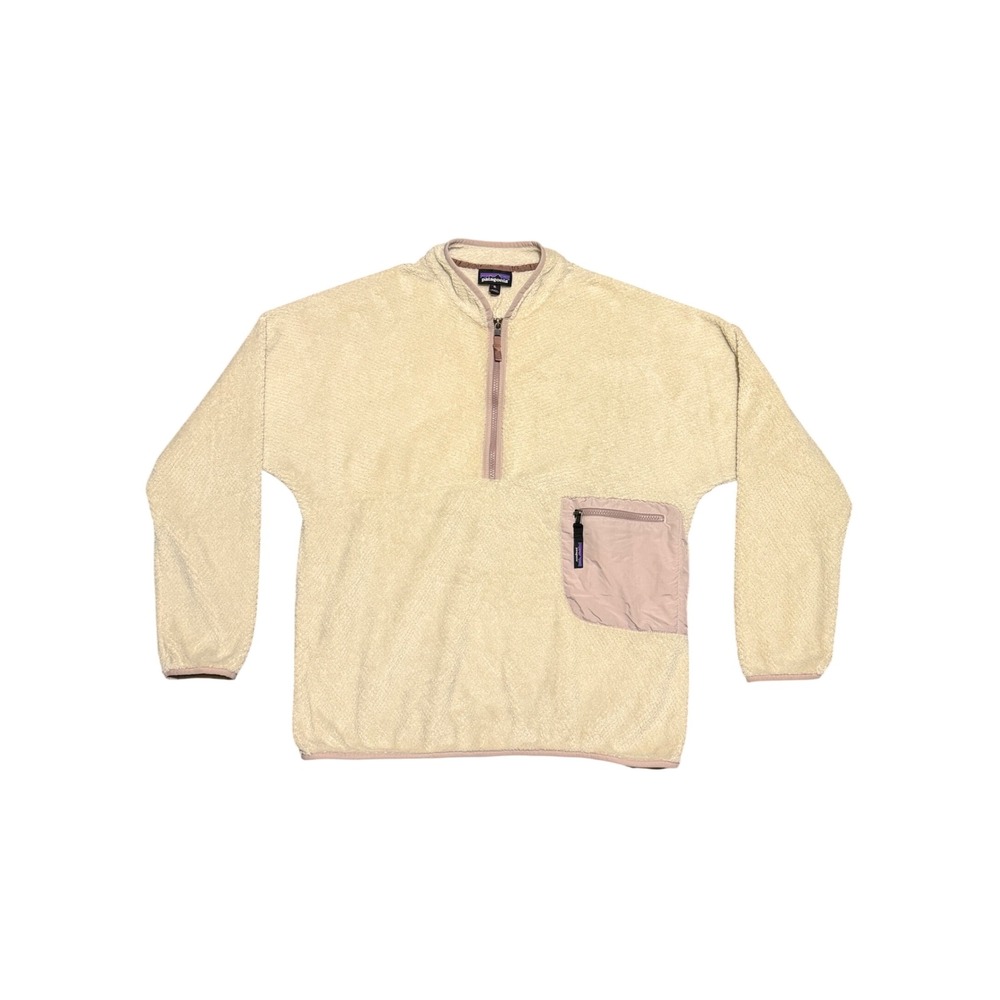 Patagonia Re-Tool 1/2-Zip Fleece Pullover XL Natural Wax Red 25340 FA21